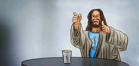 Art - Jesus at the Starbucks