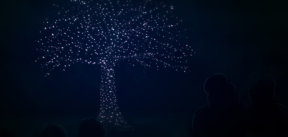 Lights in the Tree - Digital Art by Matthias Zegveld